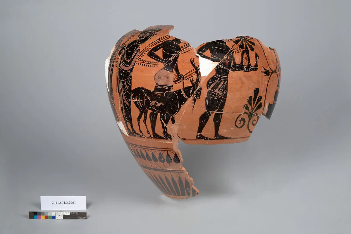 Terracotta fragment of a neck-amphora (jar) — Unknown