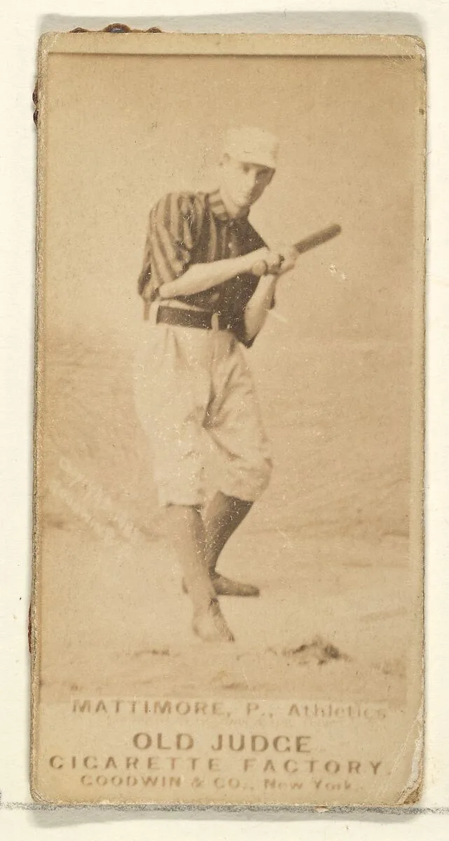 Mattimore, Pitcher, Philadelphia Athletics, from the Old Judge series (N172) for Old Judge Cigarettes — Goodwin & Company