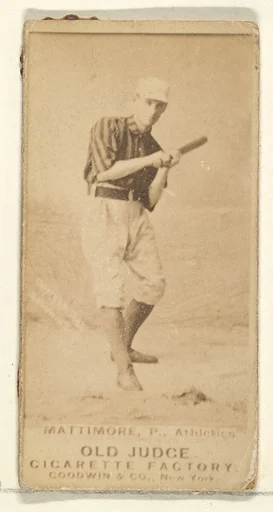Mattimore, Pitcher, Philadelphia Athletics, from the Old Judge series (N172) for Old Judge Cigarettes