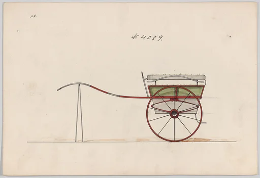 Design for Dog Cart or 2 Wheeler, no. 4089