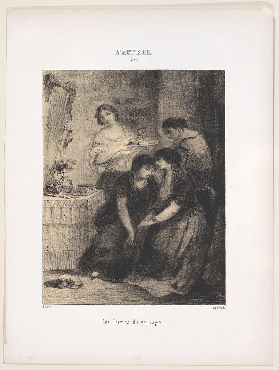 Les Larmes du veuvage — Bertauts|Narcisse-Virgile Diaz de la Peña
