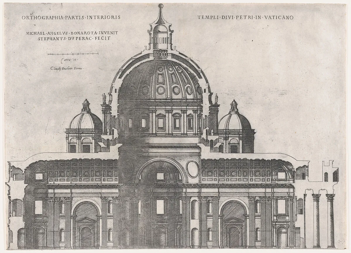 Speculum Romanae Magnificentiae: St. Peter's — Antonio Lafreri|Etienne DuPérac|Michelangelo Buonarroti|Claudio Duchetti