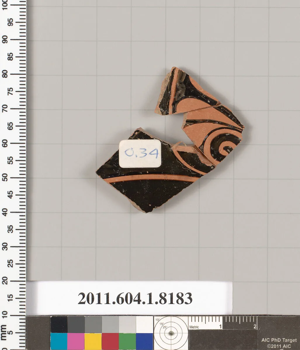 Terracotta fragment of a kylix (drinking cup) — Unknown