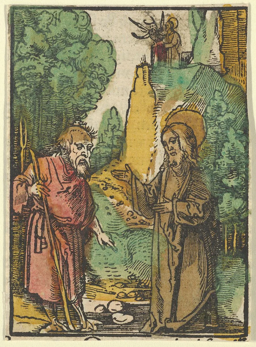 The Temptation of Christ, from Das Plenarium — Hans Schäufelein|Adam Petri