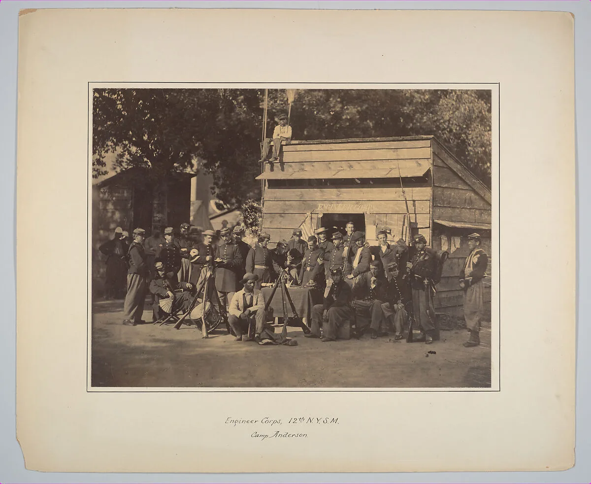 Engineers Corps, 12th New York State Militia, Camp Anderson, Washington, D.C. — Mathew B. Brady