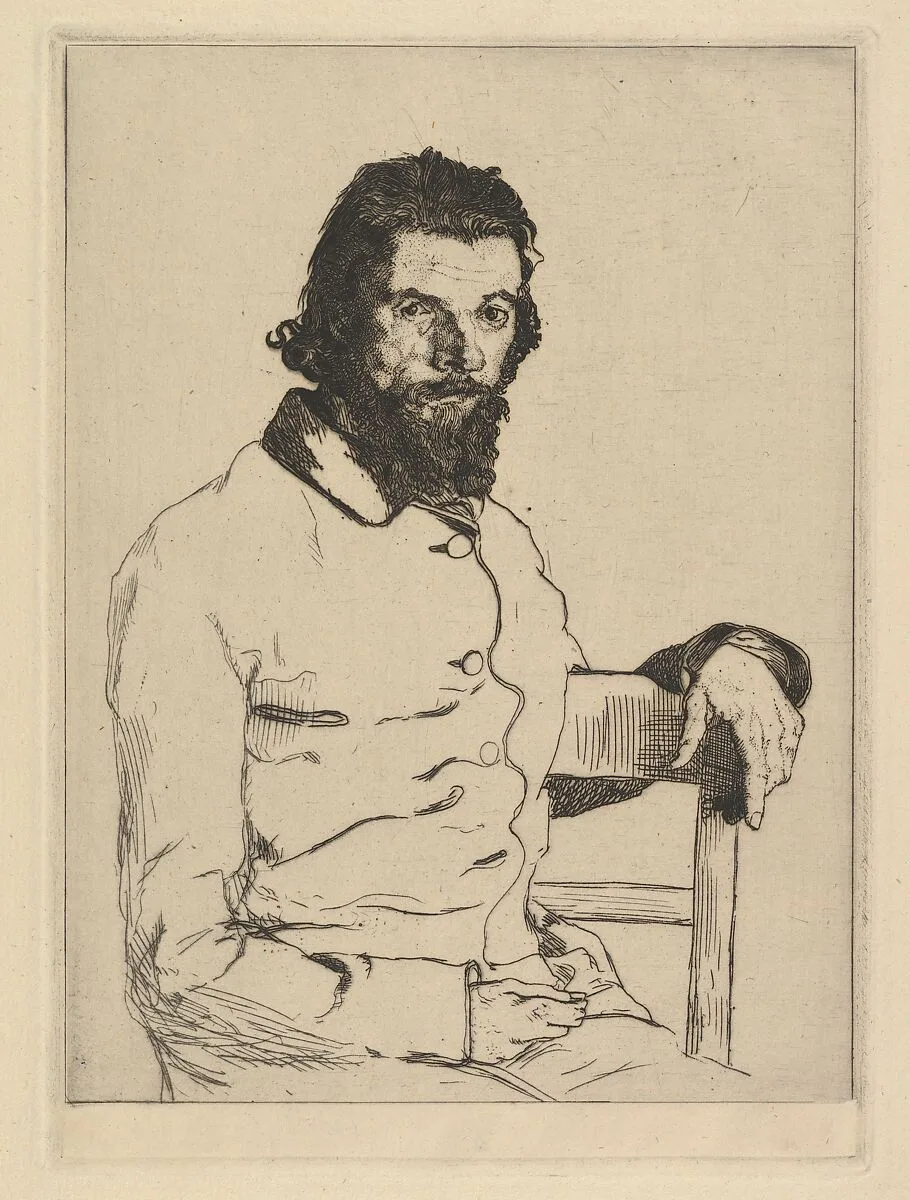 Portrait of Charles Meryon — Félix Bracquemond|Charles Meryon
