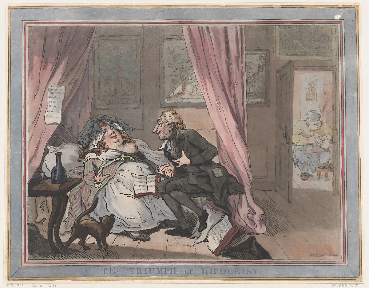 The Triumph of Hypocrisy — Elizabeth Jackson|Thomas Rowlandson|Samuel Collings