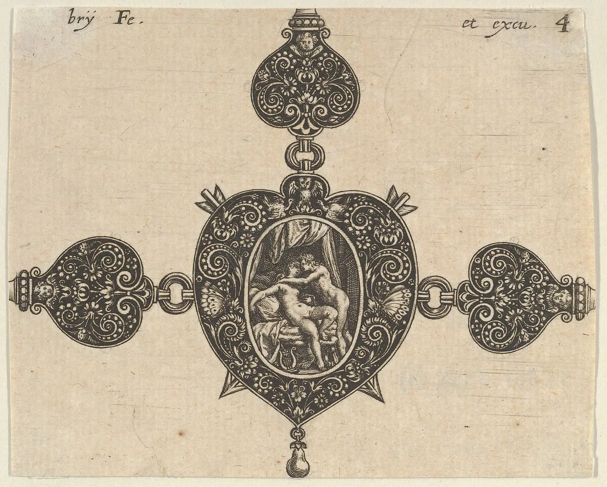 Design for a Heart-Shaped Brooch — Johann Theodor de Bry