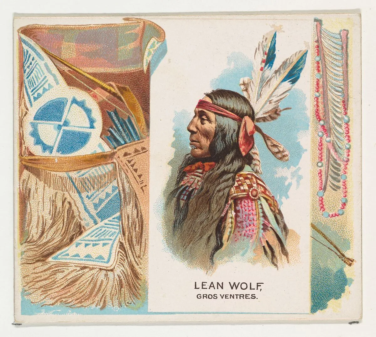 Lean Wolf, Gros Ventres, from the American Indian Chiefs series (N36) for Allen & Ginter Cigarettes — Allen & Ginter