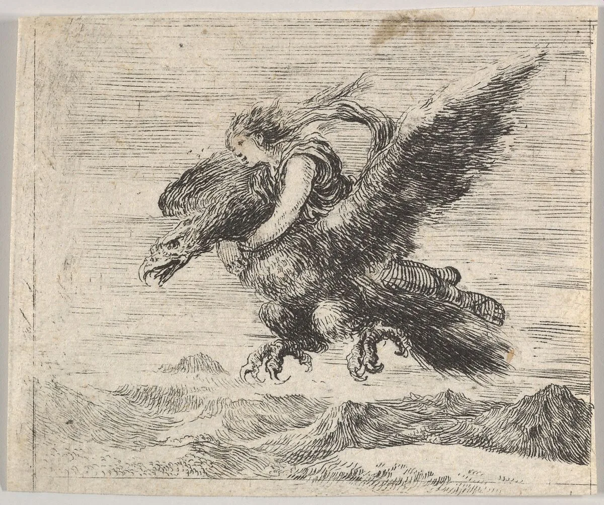 Jupiter and Ganymede, from 'Game of Mythology' (Jeu de la Mythologie) — Stefano della Bella