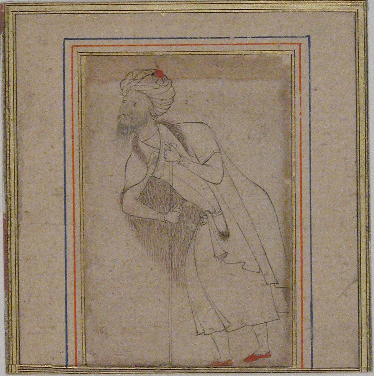 Dervish Leaning on a Staff — Unknown