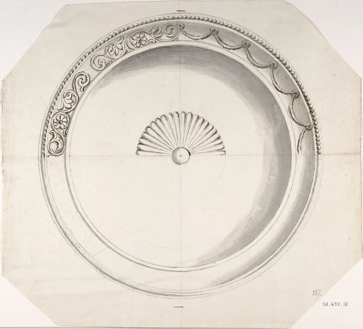 Tray or Platter with Two Alternate Designs — Anonymous, Italian, 19th century