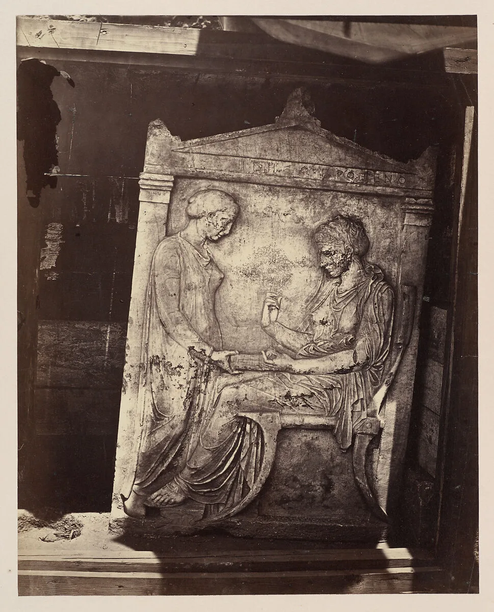 Stele from the Kerameikos Cemetery, Athens — William James Stillman