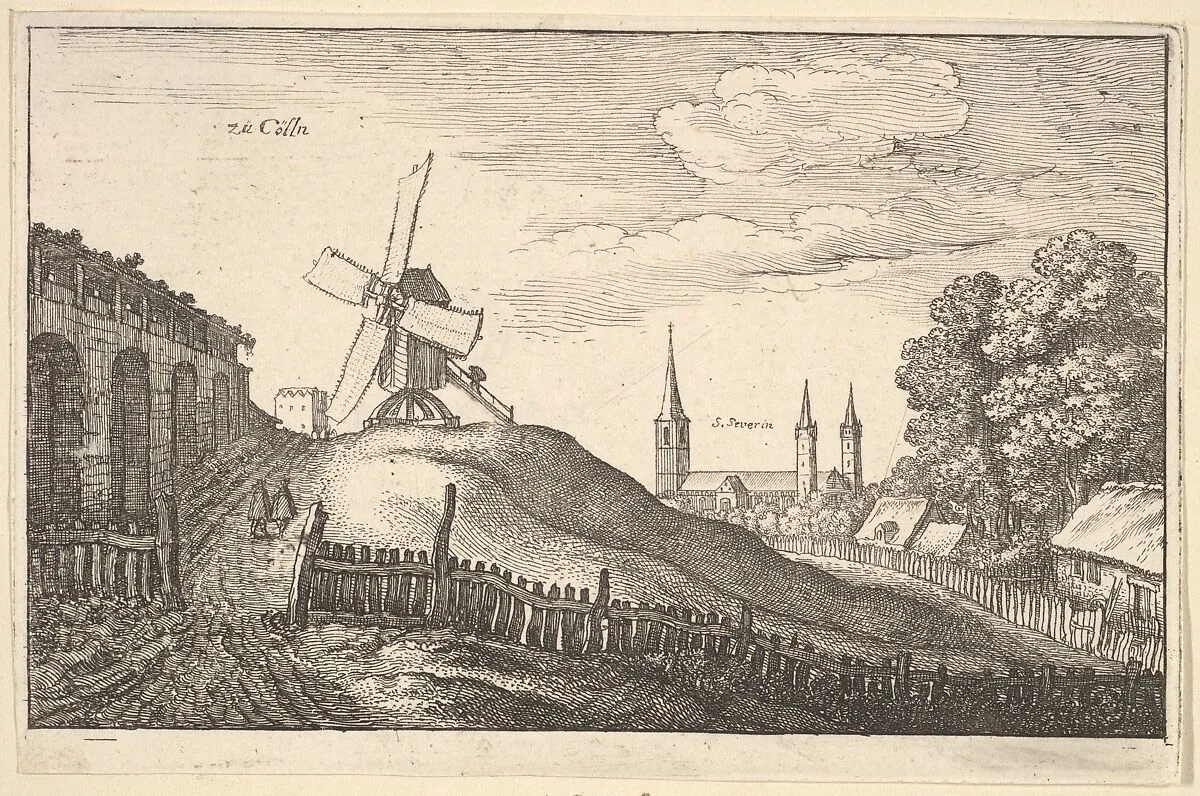 Zü Cölln (Cologne), from "European Views" — Wenceslaus Hollar