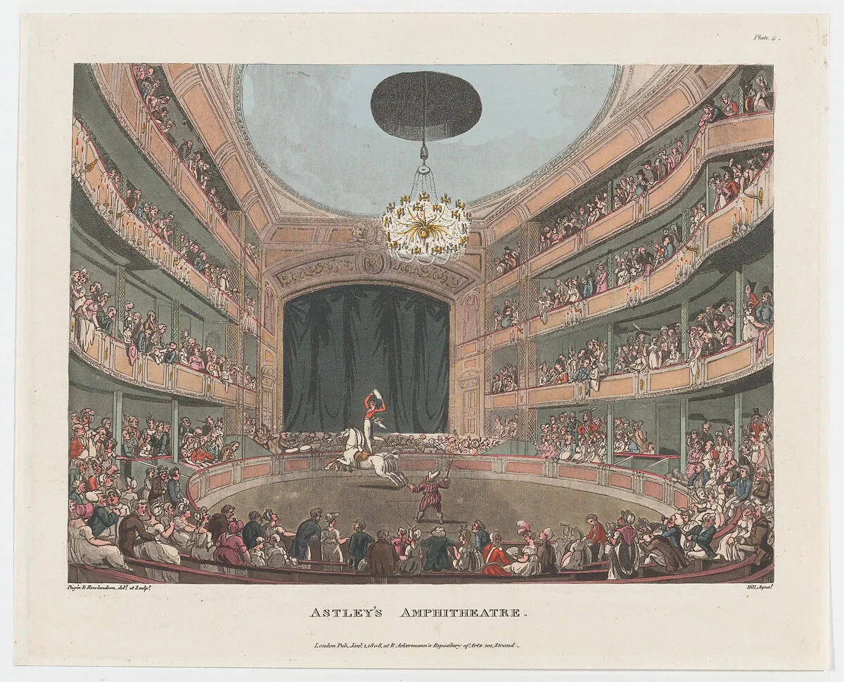 Astley's Amphitheatre — Auguste Charles Pugin|Thomas Rowlandson|Rudolph Ackermann, London|John Hill