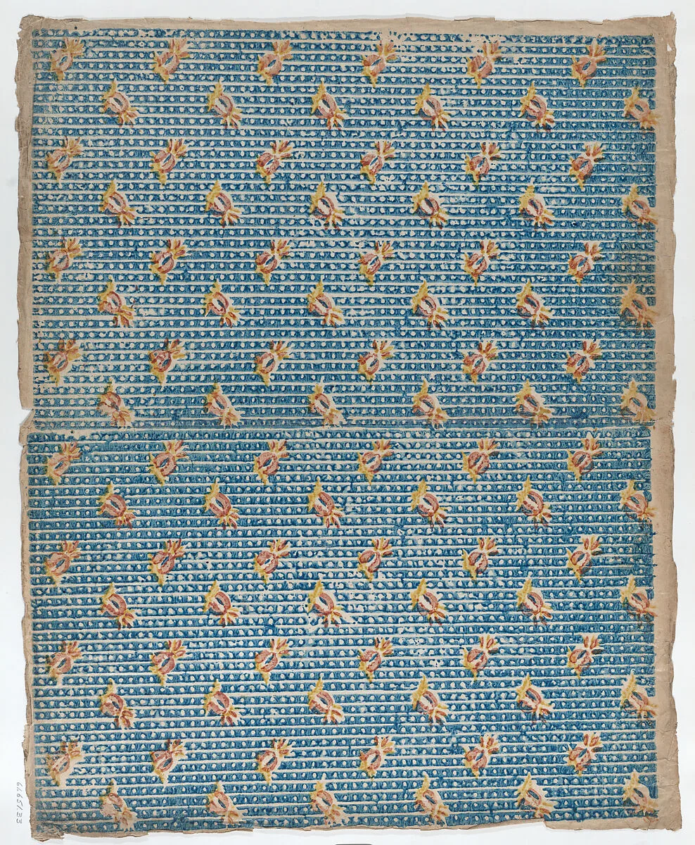 Book cover with overall blue dot and floral pattern — Anonymous