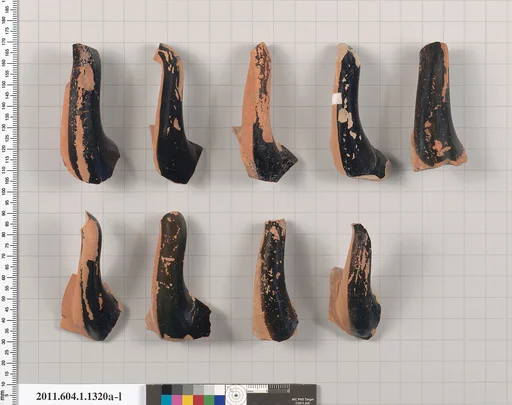 Terracotta fragments of kylikes (drinking cups)