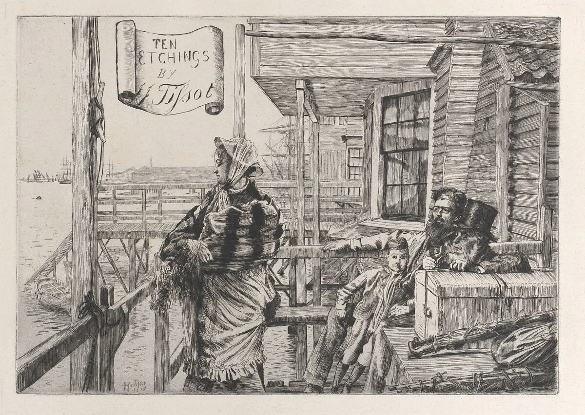 The Three Crows Inn, Gravesend — James Tissot