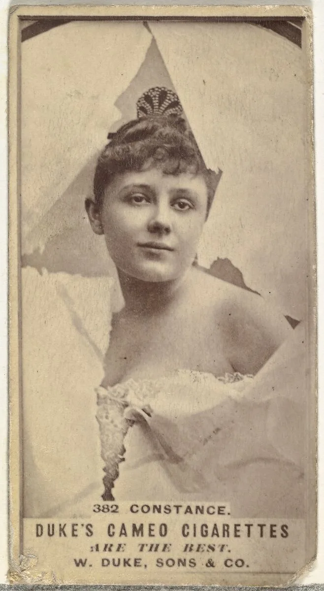 Card Number 382, Constance, from the Actors and Actresses series (N145-5) issued by Duke Sons & Co. to promote Cameo Cigarettes — W. Duke, Sons & Co.