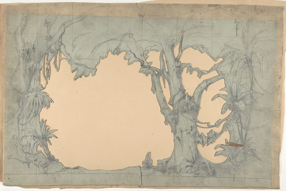 Design for a Stage Set at the Opéra, Paris — Eugène Cicéri