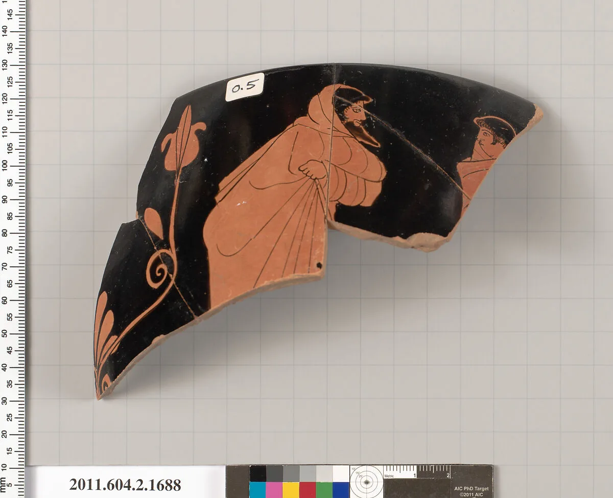 Terracotta fragment of a skyphos (deep drinking cup) — Unknown