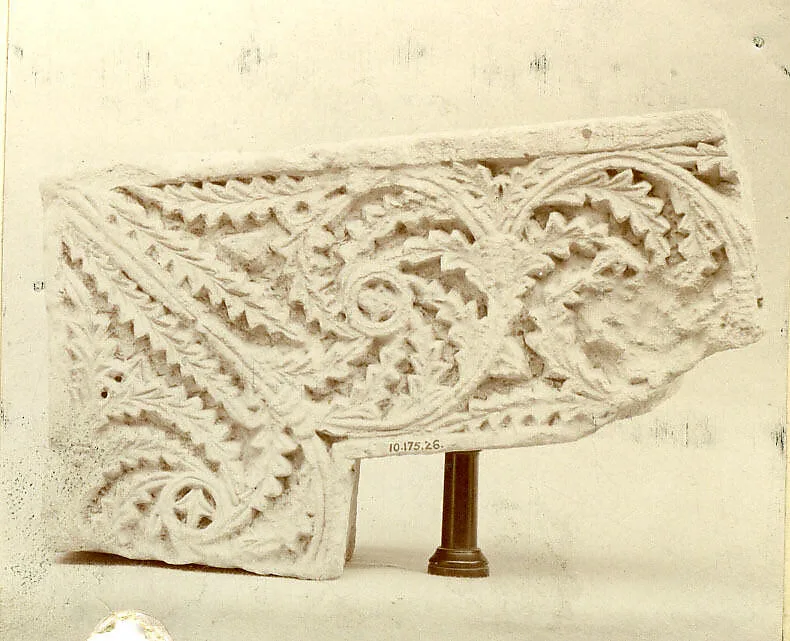 Corner of Door Frame with Scrolling Acanthus Leaves — Unknown