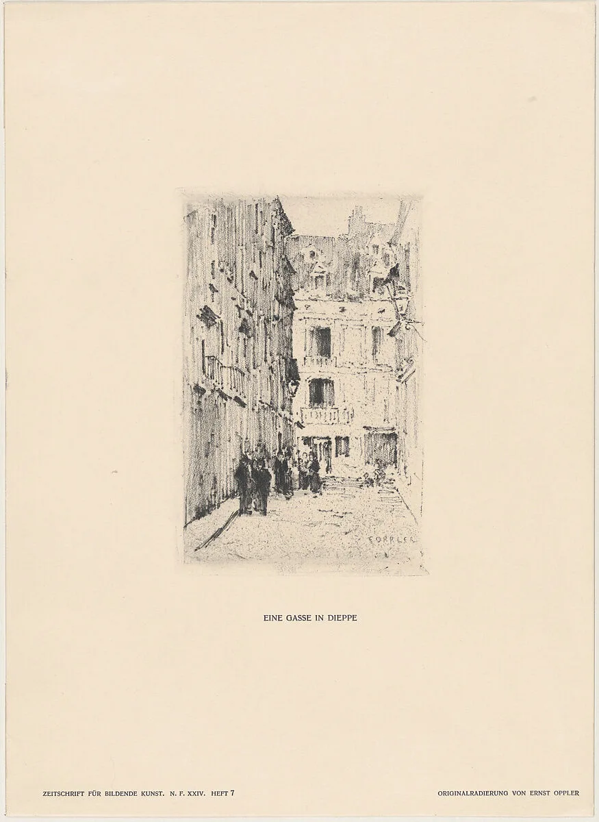 A Street in Dieppe — Ernst Oppler