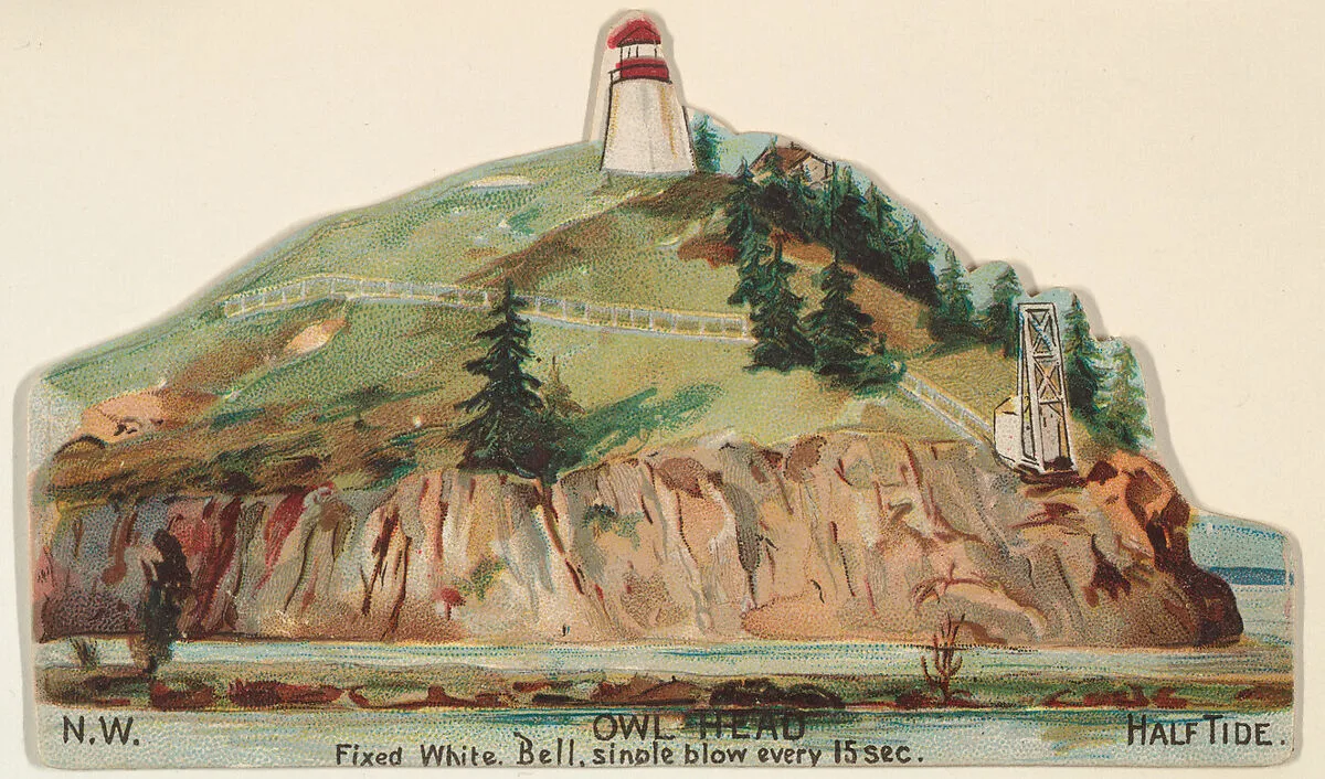 Owl Head, from the Lighthouses series (N119) issued by Duke Sons & Co. to promote Honest Long Cut Tobacco — The Giles Company|W. Duke, Sons & Co.