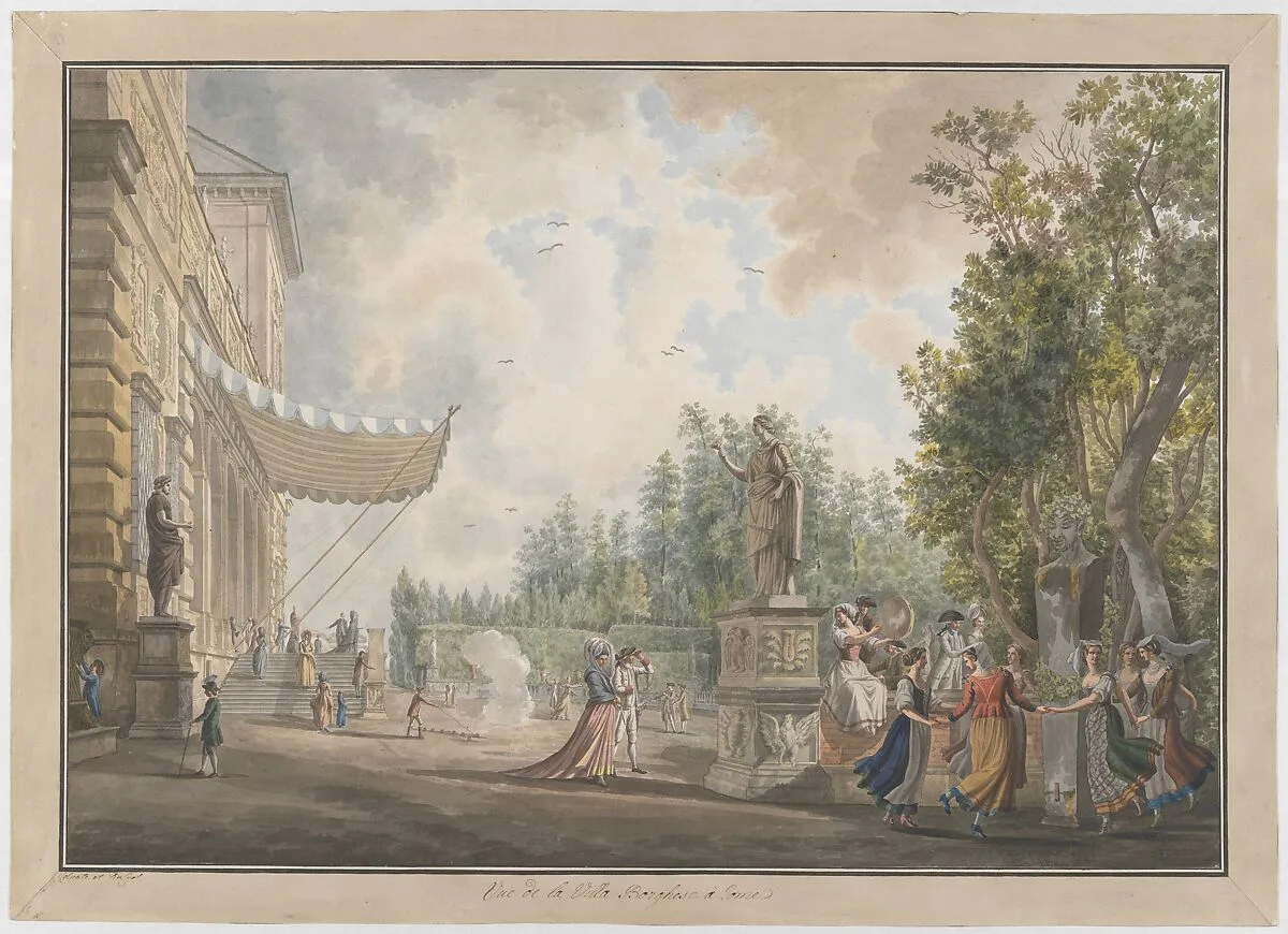 Villa Borghese — Abraham Louis Rodolphe Ducros|Giovanni Volpato