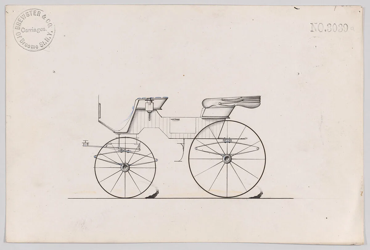 Design for 2 seat Phaeton, no. 3039a — Brewster & Co.