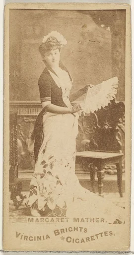 Margaret Mather, from the Actors and Actresses series (N45, Type 1) for Virginia Brights Cigarettes