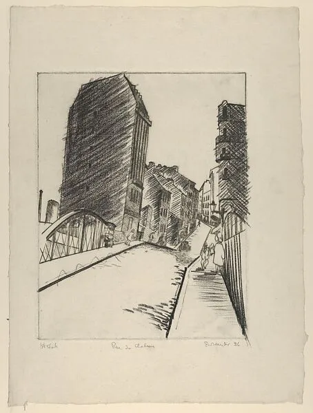Rue du Chateau (1st State) — Stanley William Hayter