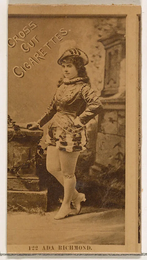 Card Number 122, Ada Richmond, from the Actors and Actresses series (N145-2) issued by Duke Sons & Co. to promote Cross Cut Cigarettes — W. Duke, Sons & Co.