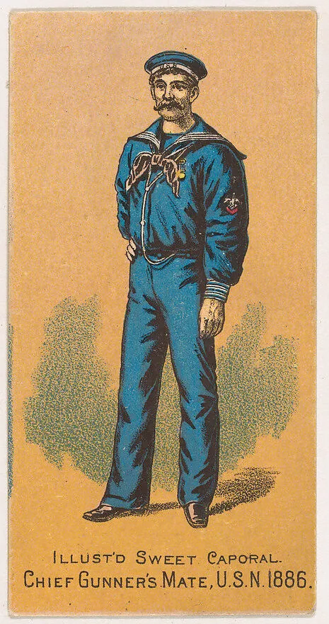 Chief Gummer's Mate, United States Navy, 1886, from the Military Series (N224) issued by Kinney Tobacco Company to promote Sweet Caporal Cigarettes — Kinney Brothers Tobacco Company