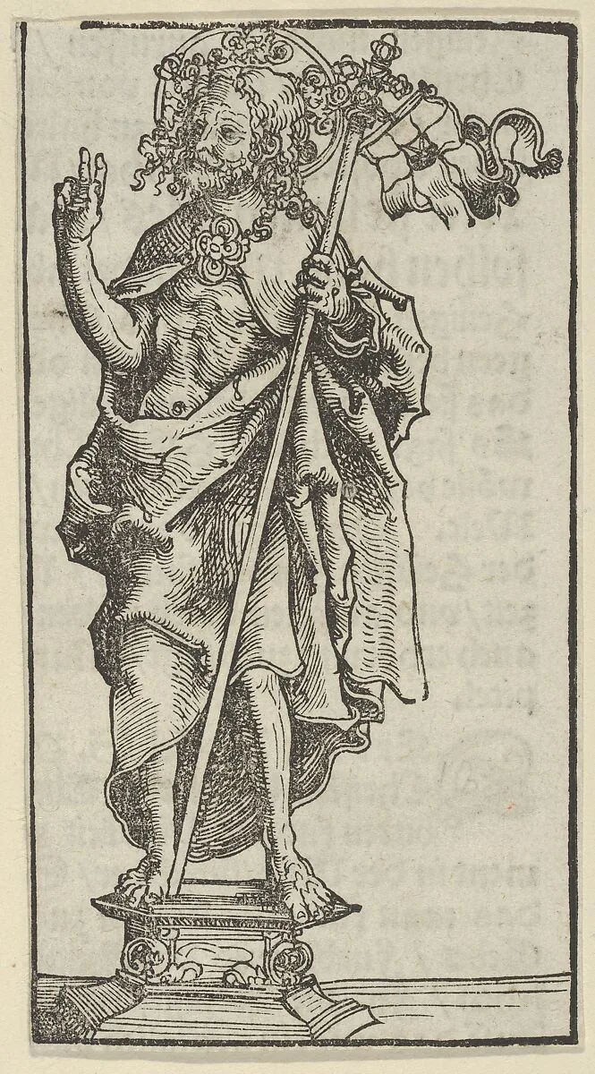 A Silver Statuette of the Risen Christ, from the Wittenberg Reliquaries — Lucas Cranach the Elder