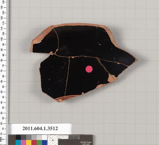Terracotta rim fragment of a kylix (drinking cup)