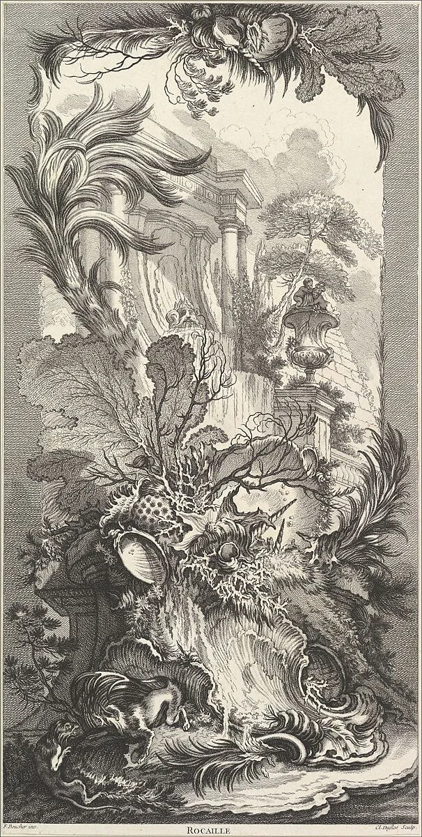 Rocaille (Rock Garden) — Claude Augustin Duflos le Jeune|François Boucher