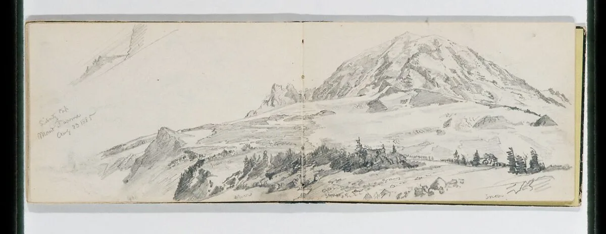Sibertz Cap, Mount Tacoma Aug 23 1885 (from Sketchbook X) — William Trost Richards
