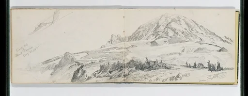 Sibertz Cap, Mount Tacoma Aug 23 1885 (from Sketchbook X)