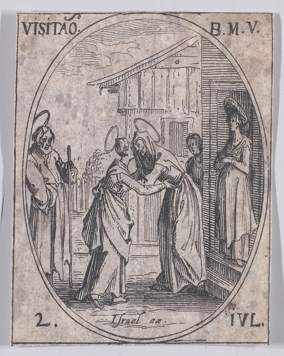 La Visitation de la Sainte Vierge (The Visitation), July 2nd, from "Les Images De Tous Les Saincts et Saintes de L'Année" (Images of All of the Saints and Religious Events of the Year) — Israël Henriet|Jacques Callot