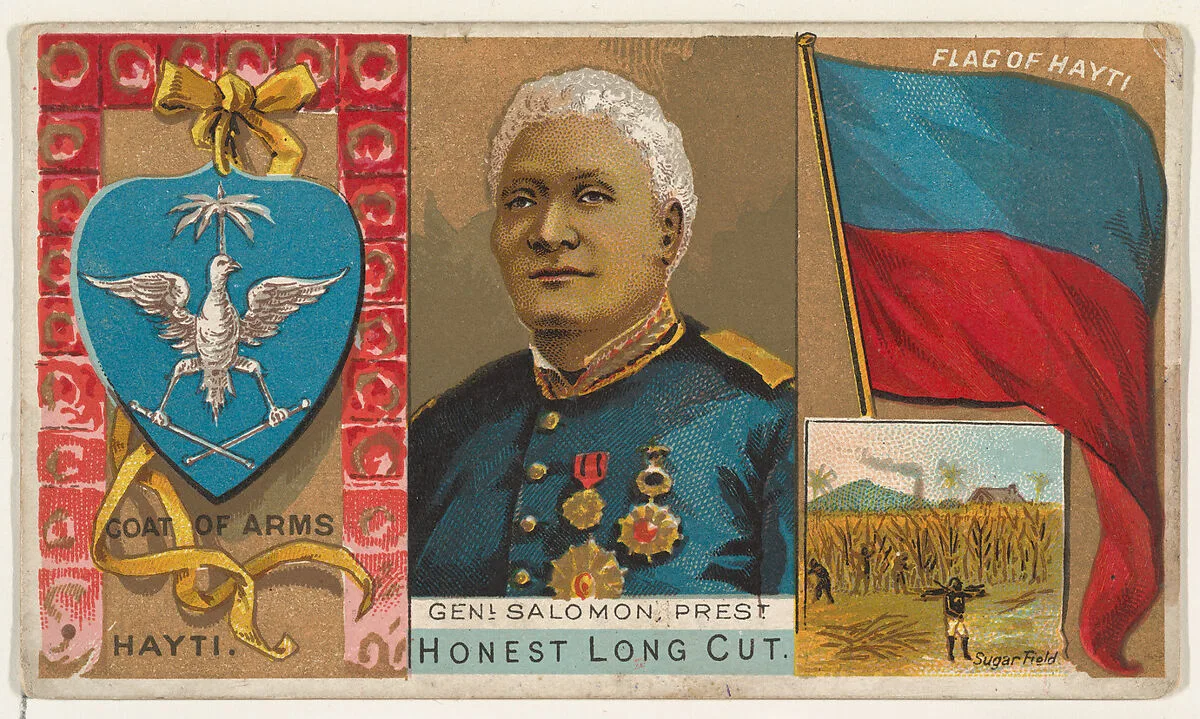 General Salomon, President of Haiti, from the Rulers, Flags, and Coats of Arms series (N126-1) issued by W. Duke, Sons & Co. — W. Duke, Sons & Co.