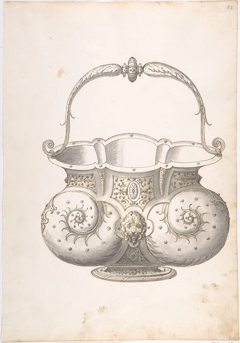 Design for a Bucket — Erasmus Hornick|Anonymous, 16th century