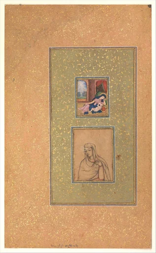 Album Page with Two Christian Subjects