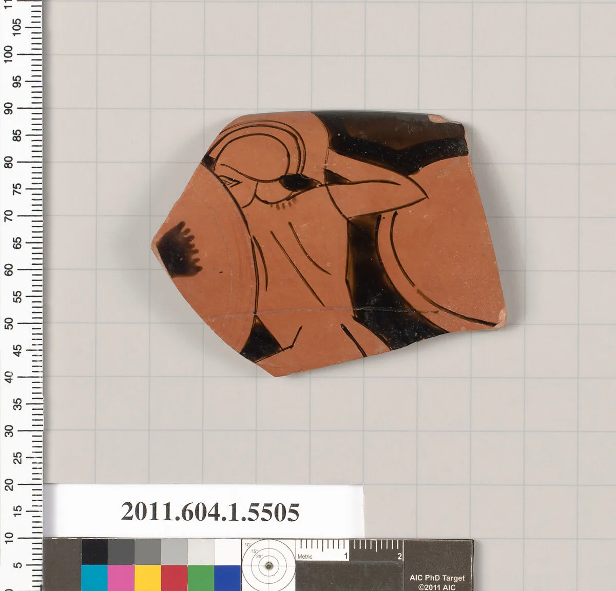 Terracotta rim fragment of a kylix (drinking cup) — Unknown