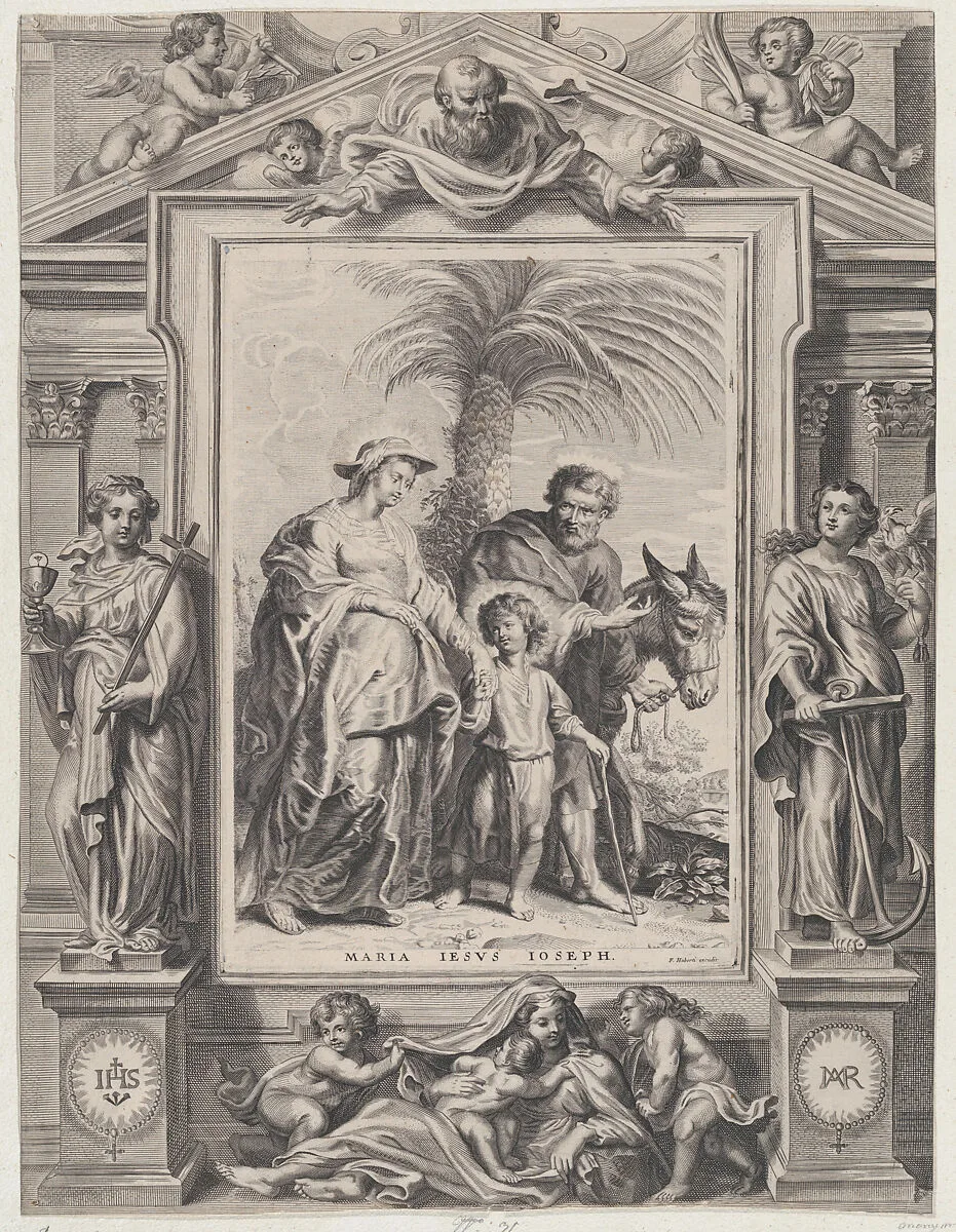 The Return from Egypt, the Christ child walking between the Virgin and Saint Joseph — Frans Huberti|Gerard Seghers|Frans Huberti|Peter Paul Rubens