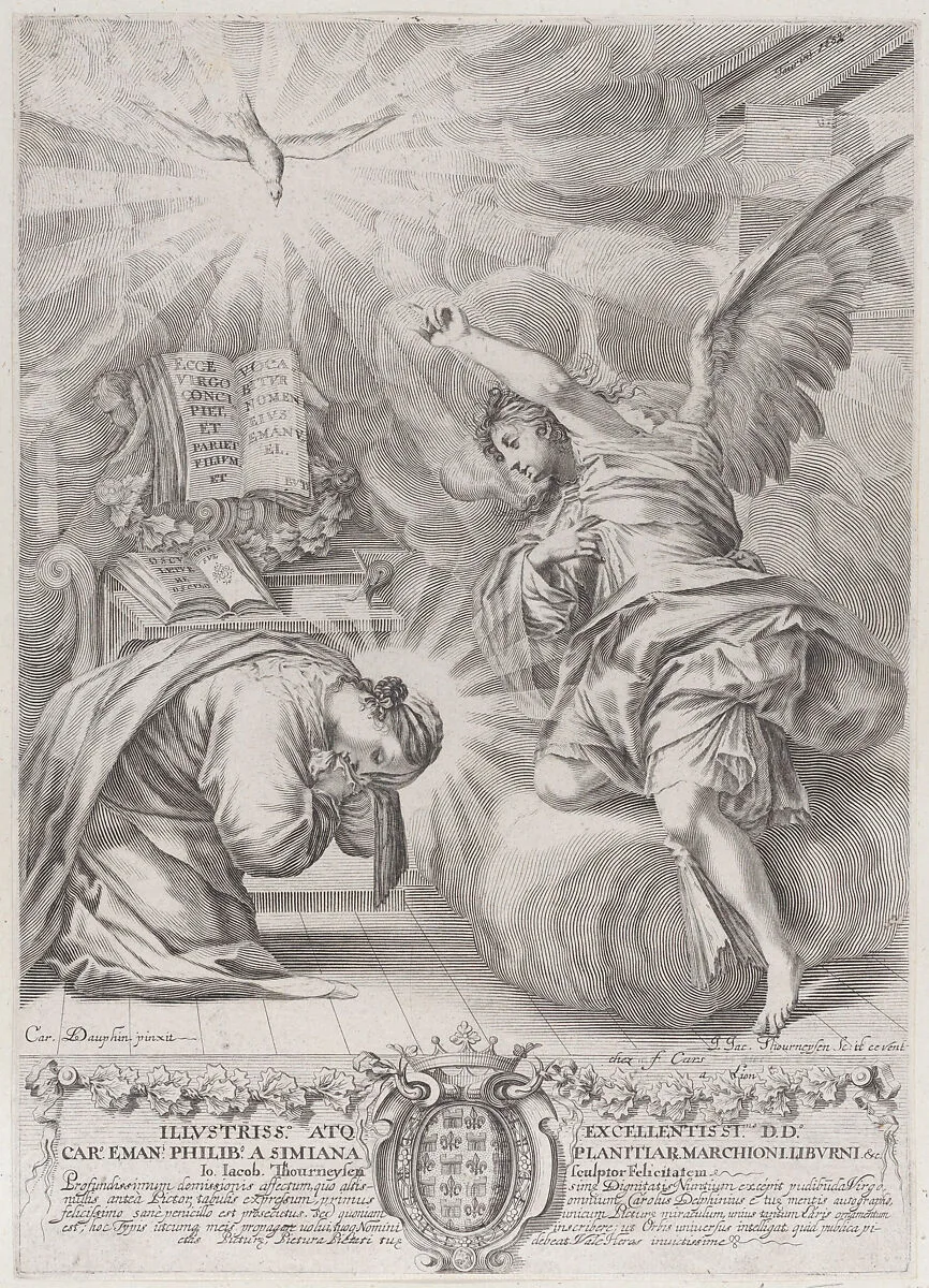 The Annunciation — Charles Claude Dauphin|Johann Jakob Thurneysen, the Elder