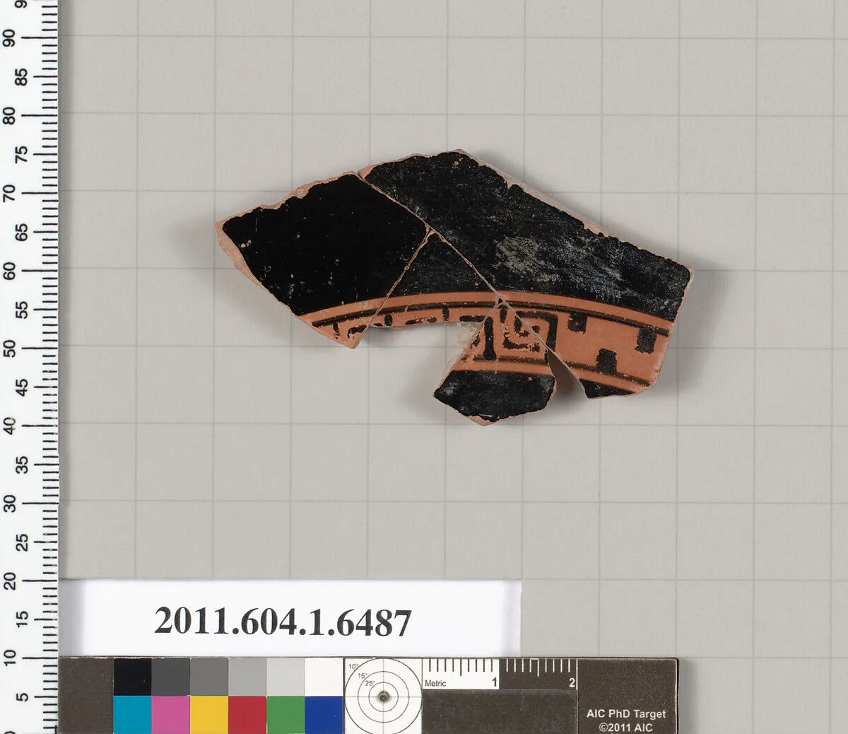 Terracotta fragment of a kylix (drinking cup) — Antiphon Painter