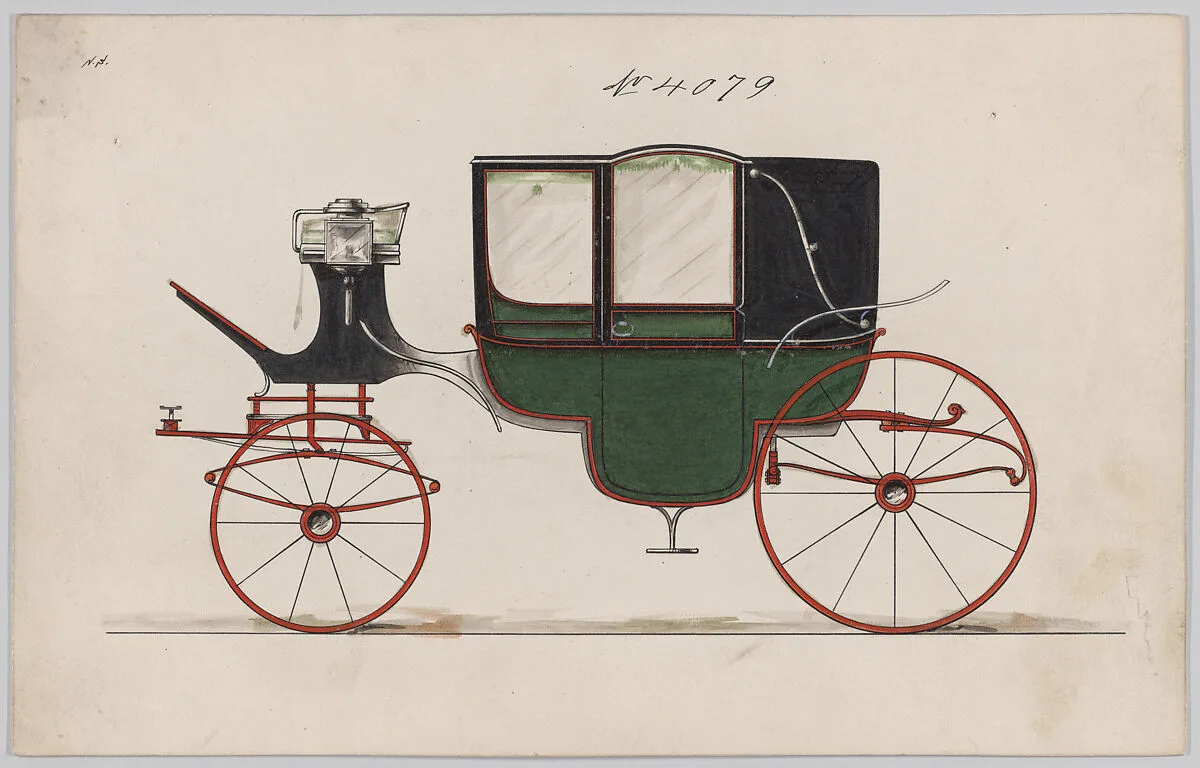 Design for Landau, No. 4079 — Brewster & Co.|John D. Rockefeller|Herman Stahmer