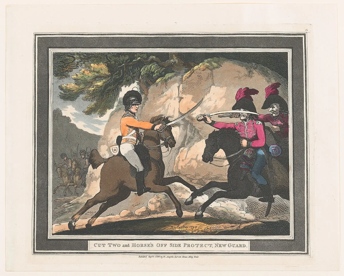 Cut Two and Horse's Off Side Protect, New Guard — Thomas Rowlandson|Henry Angelo