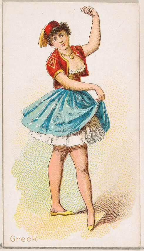 Greek Dancer, from the Dancing Women series (N186) issued by Wm. S. Kimball & Co. — William S. Kimball & Company
